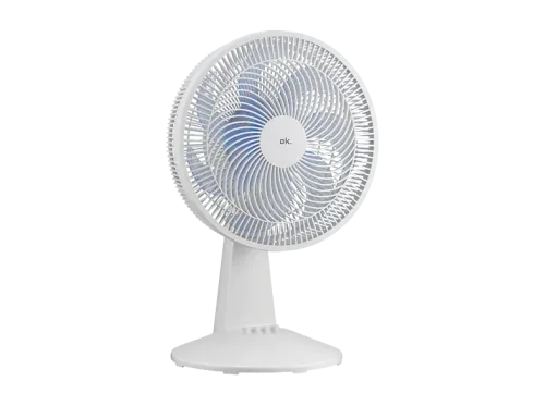 Ventilador de sobremesa ok. OTF 302826 ES 40W 3 Velocidades Inclinación Ajustable Blanco