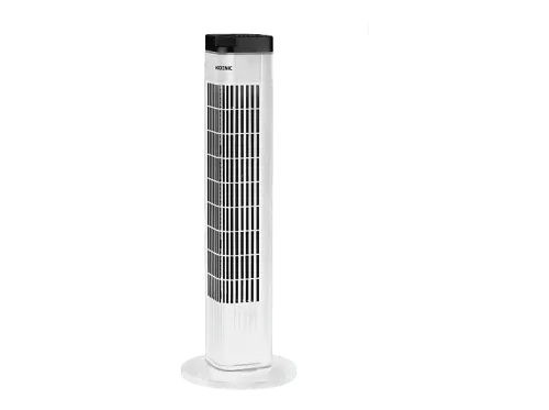 Ventilador de torre Koenic KTF 725026 ES Tower fan 50 W 3 velocidades 3 modos Oscilación y temporizador 1–8 h  Blanco