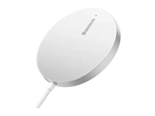 Cargador móvil inalámbrico Baseus SIMPLE MINI3 15W Carga inalámbrica MagSafe y Qi Plateado