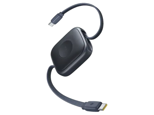 Cable USB-C Baseus All-in-One retráctil 90 cm Tipo C a Tipo C Universal Carga rápida 100W Carga SmartWatch 2.5W Negro Midnight
