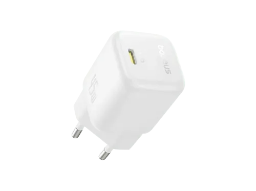 Cargador de pared Baseus PicoGo GaN Carga rápida Tipo C 45W Universal Blanco