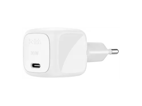 Cargador de pared Belkin WCA008kq1MWH-B6 Universal que tengan carga USB-C 30 W Blanco