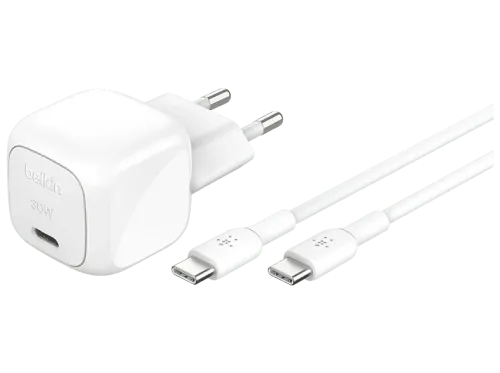 Cargador de pared Belkin BBC025 45W Compacto Blanco