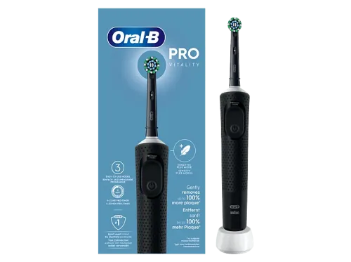 Cepillo eléctrico Oral-B Vitality Pro 1 Cabezal de recambio Temporizador 2 minutos Diseñado Por Braun Negro