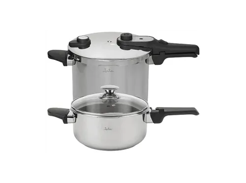 Olla express Jata HOLL2547 7L+4L Acero inoxidable Diámetro 22 cm Triple sistema de seguridad 2 Niveles de Presión