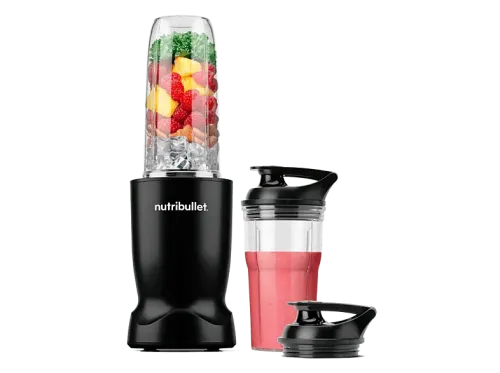 Batidora de vaso Nutribullet Turbo 1000 Motor 1000 W Batidora personal 0.9 l / 0.5 l Cuchilla acero inoxidable Sin BPA Negro mate