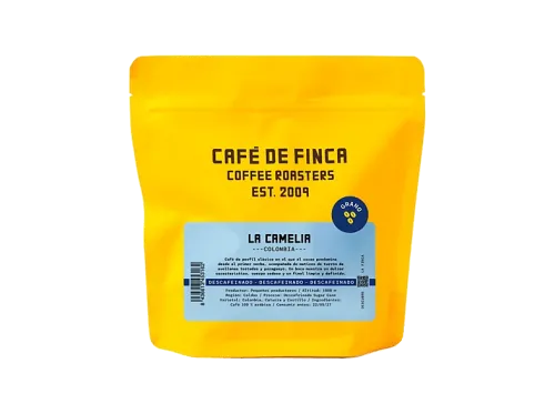 Café en grano Café de Finca La Camelia Descafeinado 100% Arábica Clásico Variedad: Colombia Caturra Castillo 250g Para Espresso y Superauto