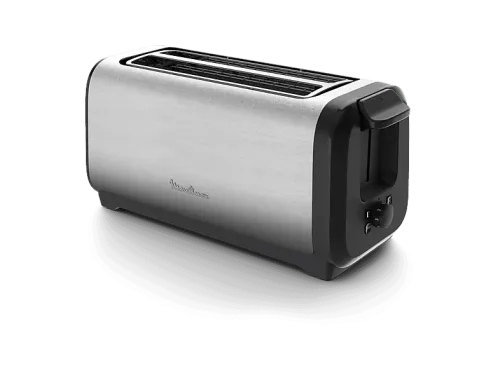 Tostadora Moulinex Subito LS5S4 Ranura larga 2 ranuras Tostado rápido 7 niveles de tostado Bandeja recogemigas Inox,