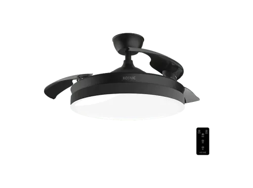 Ventilador de techo KOENIC KCF 4226 ES Ceiling fan Luz LED motor DC 35 W Mando a distancia 6 velocidades Modo brisa Invierno y verano Negro