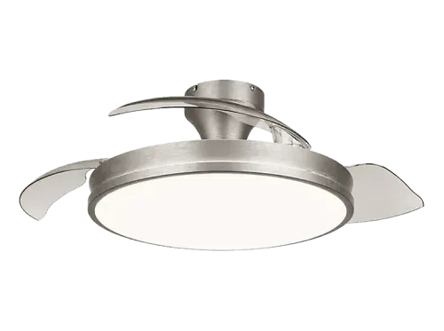 Ventilador de techo Philips Atlas 35 W 6 Velocidades Aspas retráctiles 106 cm 4500 lúmenes regulables Mando a distancia Níquel Mate