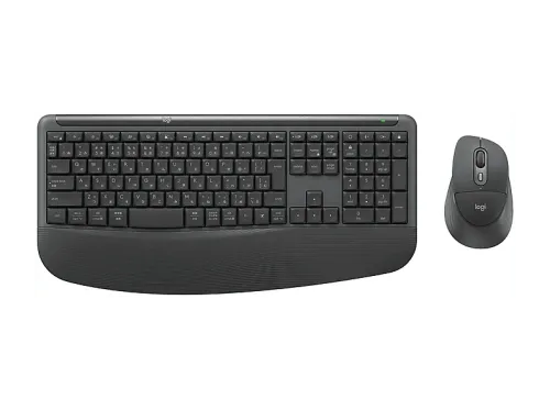 Pack Teclado + Ratón Logitech Signature MK880 Inalámbrico Bluetooth Reposamanos Multidispositivo PC-Mac Personalizable Negro