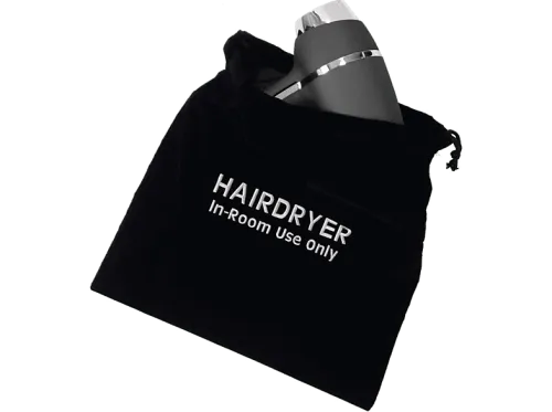 Accesorio Secador JVD 2502370 Bolsa de Almacenamiento Terciopelo Resistente al Agua Negro