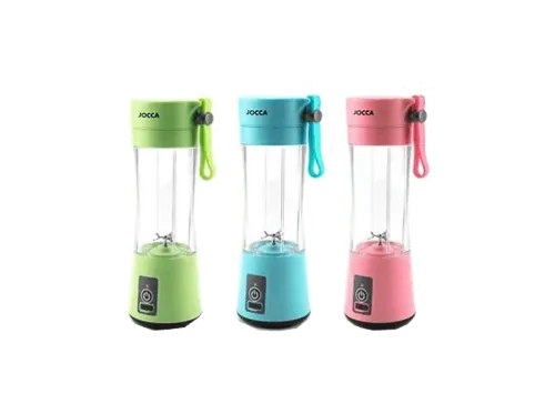 Batidora de vaso Jocca 1582 Mini Batidora Portátil 40 W 380 ml Recarga con USB 4 Cuchillas Acero inoxidable Aleatorio