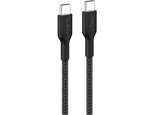 Cable USB Belkin CAB024 1 m USB-C® a USB-C Trenzado 60W Negro