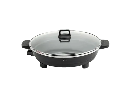 Sartén Jata JEPE1601 Paellera Eléctrica 43 cm Diámetro 2000W Recubrimiento antiadherente libre de PFOA Negro