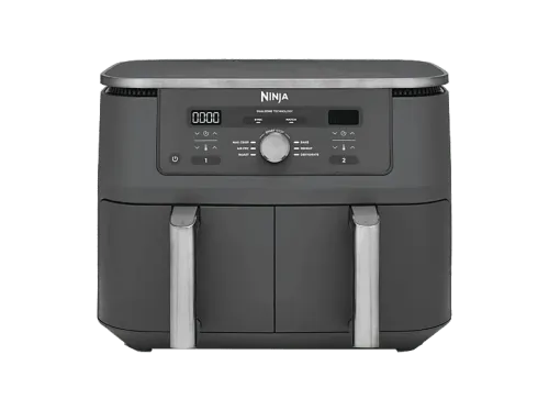 Freidora de aire Ninja DZ400EU 9.5L(4.75L por cajón) 2 Zonas de Cocción Independientes 2470 W 240 °C 6 Programas Gris metalizado