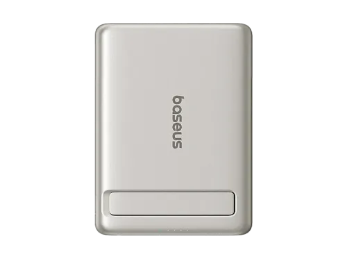 Powerbank Baseus PicoGo Ultra-Mini Magnetic 5000mAh 20W Carga ultrarrápida inalámbrica Qi2 USB-C Con cable Universal Blanco Titanium