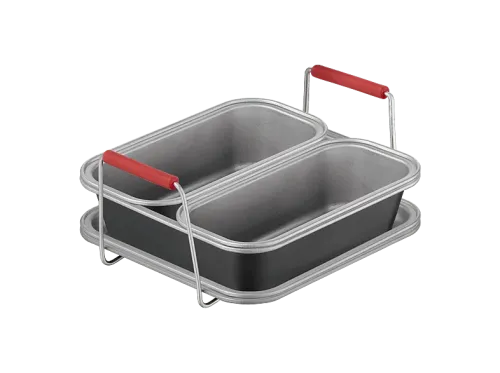 Accesorio Freidora Moulinex Dail'Easy J702S504 Set de 5 piezas para freidora de aire Mangos ergonómicos 4.6 L Revestimiento antiadherente Gris