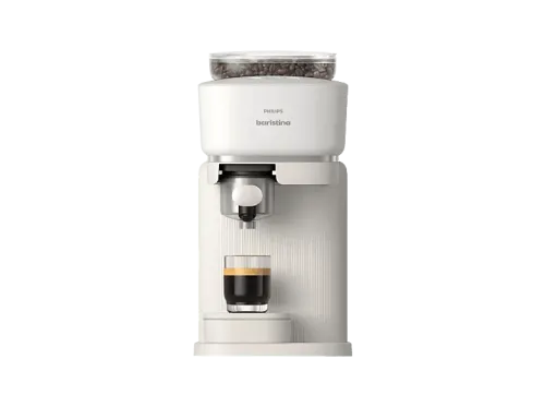 Cafetera express Philips Baristina BAR300/00 Molinillo cerámico 16 bares Café en grano 4 programas 1550 W 1,2L 30s IA 72 dB 3 años Blanco