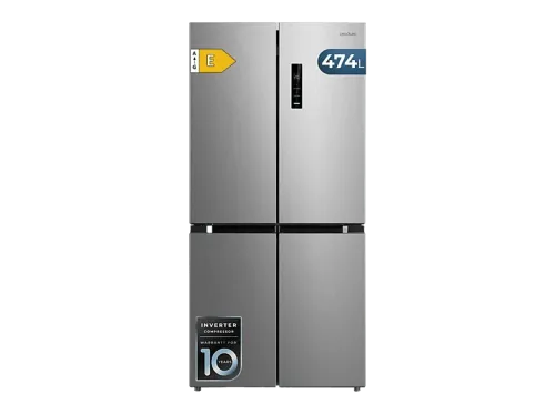 Frigorífico americano Cecotec Bolero CoolMarket 4D 474 Inox E T474 L Total NoFrost Fresh Flex Compresor Inverter Ultrasilencioso 35 dB Inox