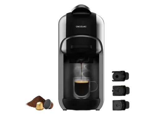 Cafetera de cápsulas Cecotec FreeStyle Compact 19 bar 0.6 l 1450 W Plateado/Negro