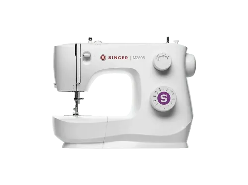 Máquina de coser Singer M2505 10 Puntadas Portátil Devanador automático istema de bobina vertical Blanco
