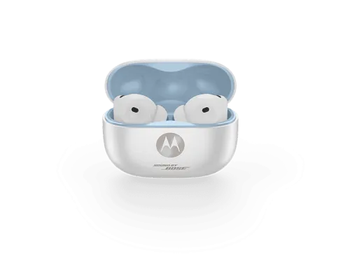 Auriculares True Wireless motorola moto buds 2 plus 9h Autonomía Cancelación activa de ruido CrystalTalk AI IPX54 Bluetooth PANTONE Cool White