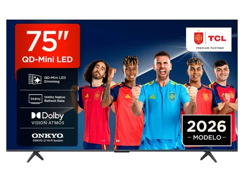 TV QD-Mini LED 75" TCL 75P8L UHD 4K TCL AiPQ Pro Processor Smart TV DVB-T2 Negro