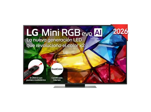 TV RGB Mini LED 55" LG 55MRGB87B6B UHD 4K Procesador Inteligente α8 AI Processor 4K Gen3 Smart TV DVB-T2 (H.265) Negro
