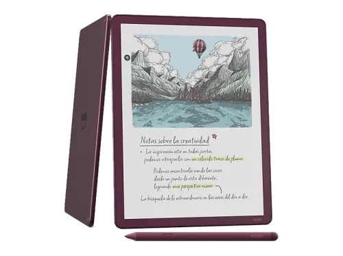 eBook Amazon Kindle Scribe Colorsoft (2026) 11 " Lápiz digital 64GB IA para tus notas Sensación de Papel Luz Frontal Granate