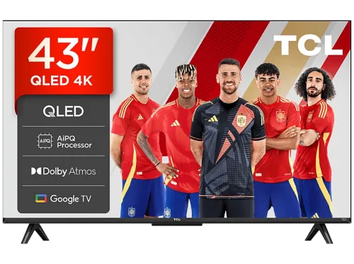 TV QLED 43" TCL 43T69C UHD 4K Procesador AiPQ Smart TV DVB-T2 Negro