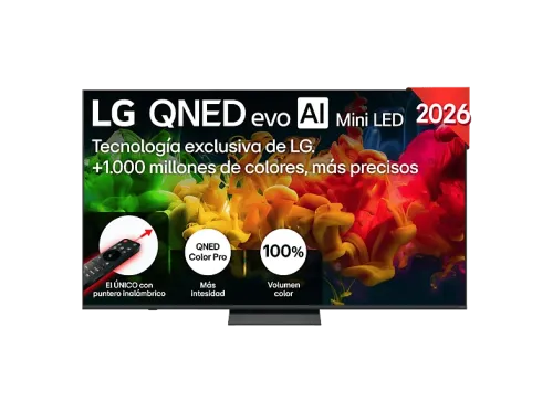 TV QNED Mini LED 75" LG 75QNED81B6A UHD 4K Procesador Inteligente α7 AI Processor 4K Gen9 Smart TV DVB-T2 (H.265) Negro