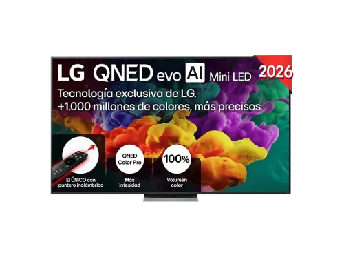 TV QNED Mini LED 75" LG 75QNED86B6B UHD 4K Procesador Inteligente α8 AI Processor 4K Gen3 Smart TV DVB-T2 (H.265) Negro