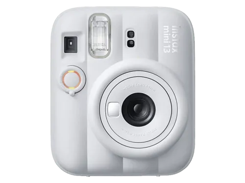 Cámara instantánea Fujifilm Instax Mini 13 86 mm x 54 mm Flash Automático Espejo para selfie Blanco arcilla