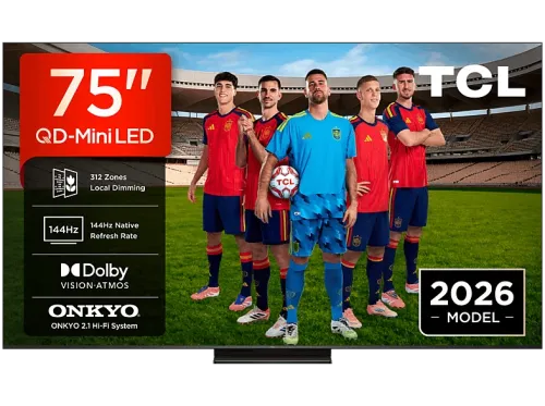 TV QD-Mini LED 75" TCL 75C6K PRO UHD 4K TCL AiPQ Processor Smart TV con Google TV Dolby Vision-Atmos Negro