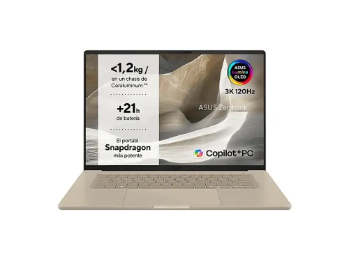 Portátil ASUS Zenbook A16 OLED UX3607OA-SQ005W Copilot+ PC 16" 3K Snapdragon® X2 Elite 48 GB RAM 1 TB SSD Adreno™ Onboard Graphics W11