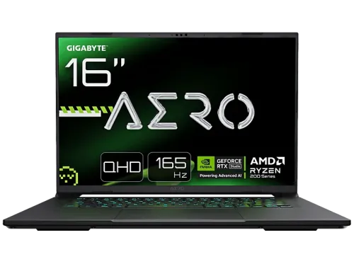 Portátil gaming Gigabyte AERO X16 3VHK3ESC93AH 16" WQXGA AMD Ryzen™ 7 260 16GB RAM 512GB SSD GeForce RTX™ 5060 Windows 11 Home