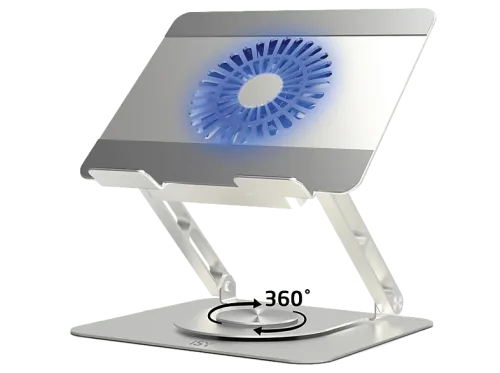 Soporte de refrigeración ISY INH-1100 Con refrigerante Rotación 360º USB-C Compatible con dispositivos de 10" a 17.3" Plata