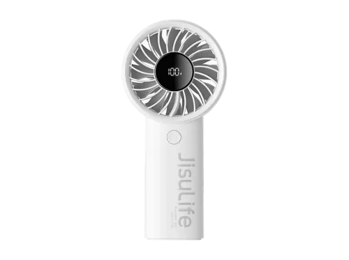 Mini ventilador JisuLife Life4 3600mAh Pantalla Digital Autonomía de 2.5-13h Blanco
