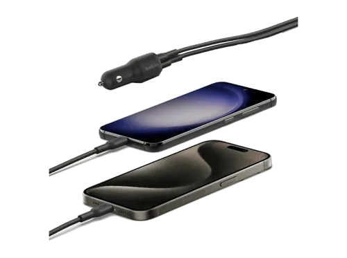 Cargador coche Belkin BBC026hqDG-MR Universal 42W-30W USB-C PD PPS + 12W USB-A Negro