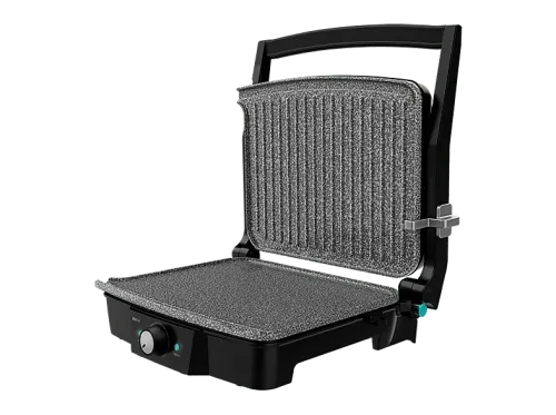 Grill Cecotec Rock'nGrill 2000 Stone Ceramic Mix&Grill 2000 W Apertura 180º Revestimiento piedra RockStone Recogegrasas Negro