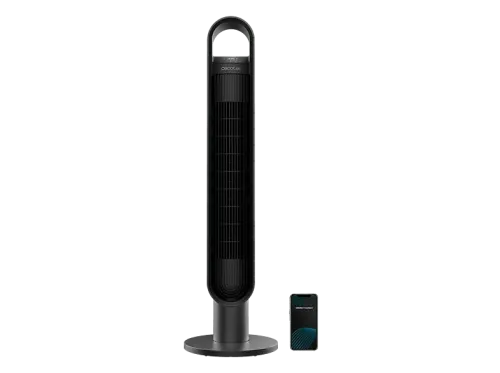 Ventilador de torre Cecotec EnergySilence 9190 SkyLine Ionic Connected 60W Torre 40" Wi-Fi Ionizador 4 velocidades 3 modos 12h Negro
