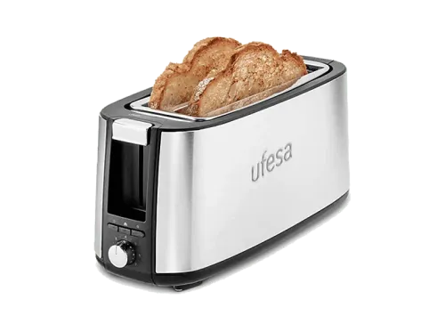 Tostadora Ufesa Toastie Duo Plus 1400 W 2 ranuras 2 rebanadas 7 niveles potencia Plata