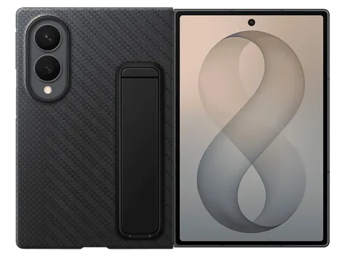 Funda móvil Samsung Carbon Standing Case Para Galaxy Z Fold8 Con soporte Negra