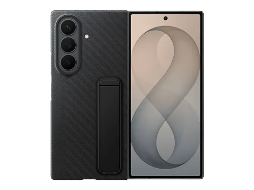 Funda móvil Samsung Carbon Standing Case Para Galaxy Z Fold8 Ultra Con soporte Negra