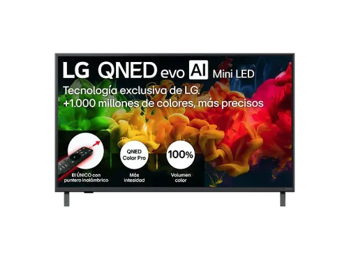 TV QNED Mini LED 43" LG 43QNED81B6C UHD 4K Procesador Inteligente α7 AI Processor 4K Gen9 Smart TV DVB-T2 (H.265) Negro