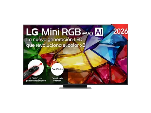 TV RGB Mini LED 65" LG 65MRGB87B6B UHD 4K Procesador Inteligente α8 AI Processor 4K Gen3 Smart TV DVB-T2 (H.265) Negro