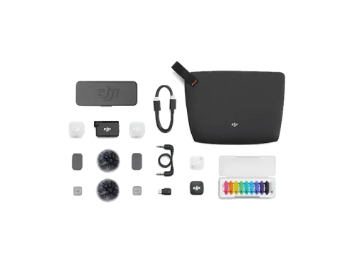 Micrófono DJI Mic Mini 2 (2TX + 1RX + Estuche de carga) Inalámbrico 48h Autonomía 3 Preajustes Tono de Voz  Cancelación Ruido 2 Niveles  Negro