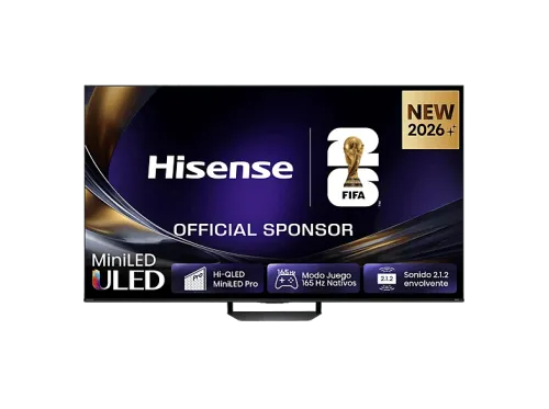 TV Mini LED 75" Hisense 75U7S PRO HDR 4K Quad Core/MT9655 165 Hz Nativos Hi-View AI Engine Pro Tuned By Devialet Negro