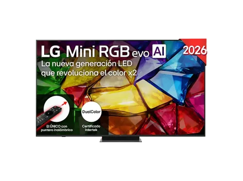 TV RGB Mini LED 75" LG 75MRGB87B6B UHD 4K Procesador Inteligente α8 AI Processor 4K Gen3 Smart TV DVB-T2 (H.265) Negro